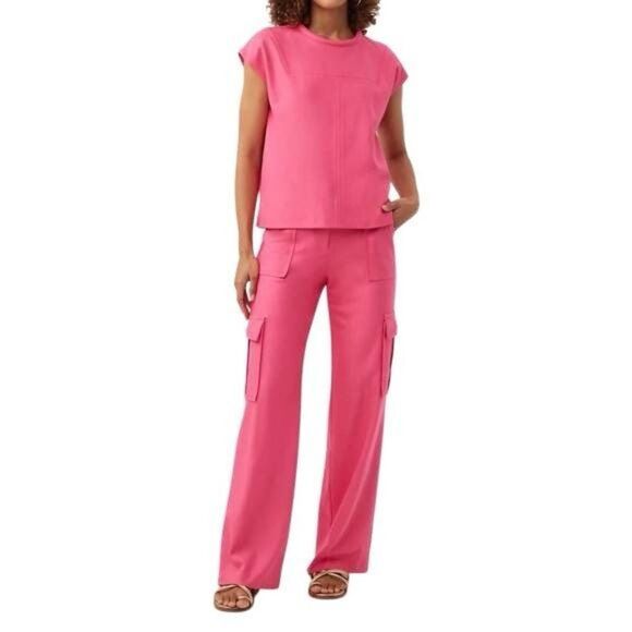 NWT Trina Turk Field Top in pink paradise size XS - Picture 5 of 9